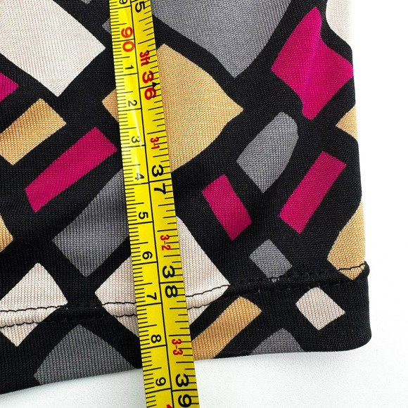 DIANE VON FURSTENBERG Size 8 100% Silk Pink Geometric Print Colorful‎ Midi Dress - Picture 8 of 9